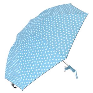 サンコー 折りたたみファンブレラ ライトブルー CLGFANL3