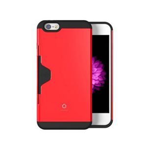 PHONE FOAM Golf Fit カード収納機能付 for iPhone6Plusケース レッド PHFGLFI6P-RD