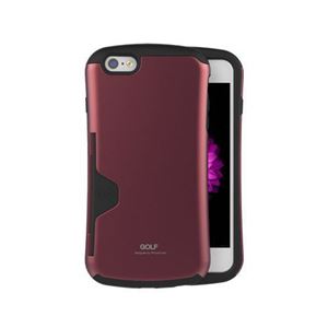 PHONE FOAM Golf Original カード収納機能付 for iPhone6Plusケース ワインレッド PHFGLOI6P-WR