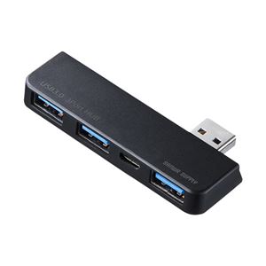 サンワサプライ Surface用USB3.0USBハブ USB-3HSS1BK