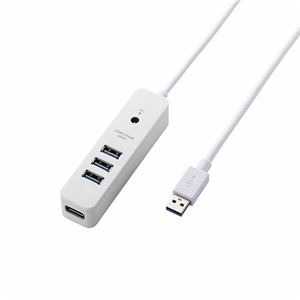 エレコム USB3.0ハブ（4ポートマグネット付き） U3H-T410SWH