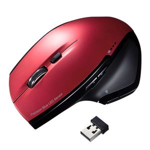 サンワサプライ ワイヤレスブルーLEDマウス MA-WBL34R