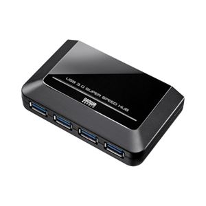 サンワサプライ 4ポートUSB3.0ハブ（ブラック） USB-HGW410BKN
