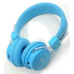 eiYAAA Bluetoothステレオヘッドホン（MP3再生機能付き） ブルー k-217-3