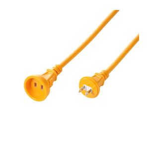 電源延長コード（防水タイプ、抜け止め、5m、イエロー） TAP-EX12B-5Y