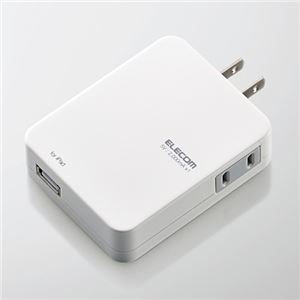 エレコム iPad対応 USB充電ポート付きタップ T-UA01-11200WH
