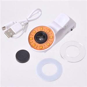 サンコー クリップ式自分撮りリングライト ホワイト CLLEINLA