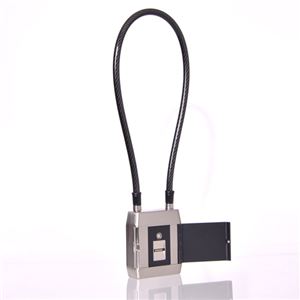 サンコー 指でロック！指紋認証ワイヤーロック FGRLOR4B