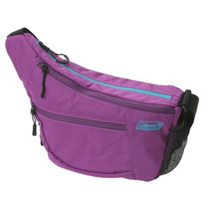 Coleman カメラショルダーバッグ パープル・ブルーライン CO-8716