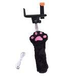 サンコー 無線式もふもふ肉球自撮り棒 ブラック CATSTK3B