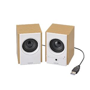 エレコム パソコン用2.0ch木のスピーカー MS-W12UWH
