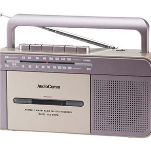 オーム電機 AM／FM モノラルラジカセ RCS-M707M