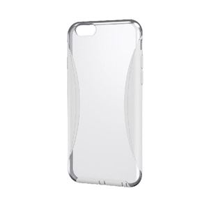 エレコム iPhone6s／6用ハイブリッドケース／グリップ／クリア×ホワイト PM-A15HVGT01