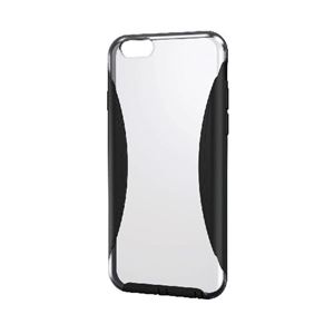 エレコム iPhone6s／6用ハイブリッドケース／グリップ／クリア×ブラック PM-A15HVGT02