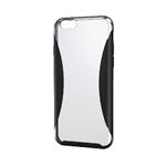 エレコム iPhone6s／6用ハイブリッドケース／グリップ／クリア×ブラック PM-A15HVGT02