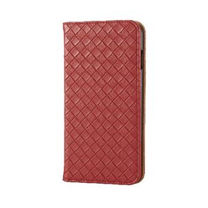 エレコム iPhone6s Plus／6 Plus用ソフトレザーカバー／編込み／レッド PM-A15LPLFMRD