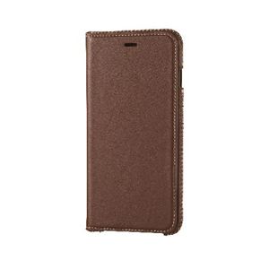 エレコム iPhone6s Plus／6 Plus用本革（スプリット）ケース／ブラウン PM-A15LPLFNBR