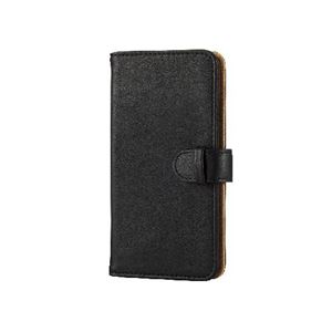 エレコム iPhone6s／6用ソフトレザーカバー／スナップ／ブラック PM-A15PLFDSNBK