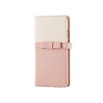 エレコム iPhone6s／6用ソフトレザーカバー／ミラー付／ライトピンク×ライトベージュ PM-A15PLFG02