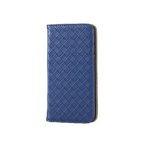 エレコム iPhone6s／6用ソフトレザーカバー／編込み／ブルー PM-A15PLFMBU