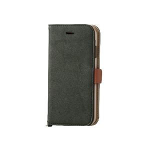 エレコム iPhone6s／6用ソフトレザーカバー／磁石タイプ／モスグリーン PM-A15PLFYGN