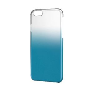 エレコム iPhone6s／6用シェルカバー／グラデーション／クリア×ブルー PM-A15PVWCBU