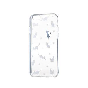 エレコム iPhone6s／6用ソフトケース／アップルテクスチャー／ネコ PM-A15UCAT05