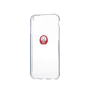 エレコム iPhone6s／6用ソフトケース／アップルテクスチャ／だるま PM-A15UCAT10