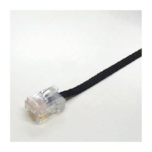 （まとめ）ミヨシ MCO カテゴリー6準拠フラットLANケーブル（2M） TWF-602BK【×5セット】