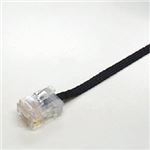 （まとめ）ミヨシ カテゴリー6準拠フラットLANケーブル（10M） TWF-610BK【×3セット】