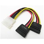 （まとめ）MCO SATA用電源変換ケーブル2分岐 JDH-DS2／15【×10セット】