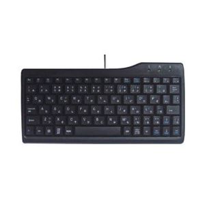 （まとめ）AOTECH キーボード ブラック スリムミニサイズ日本語キーボード 黒 AOK-78BK【×3セット】