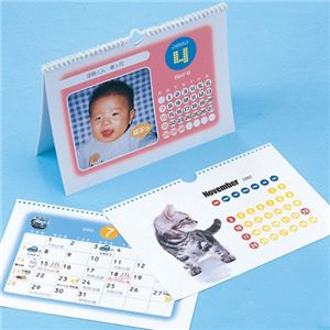 （まとめ）サンワサプライ インクジェット手作りカレンダーキット（吊り下げ用） JP-CALSET26【×5セット】