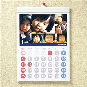 （まとめ）サンワサプライ インクジェット手作りカレンダーキット（壁掛・縦） JP-CALSET33【×5セット】
