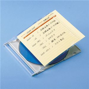（まとめ）サンワサプライ 手書き用インデックスカード（イエロー） JP-IND6Y【×10セット】
