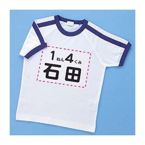 （まとめ）サンワサプライ インクジェット用アイロンで貼るゼッケンシール（A5） JP-NU5A5【×5セット】