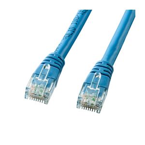 （まとめ）サンワサプライ エンハンスドカテゴリ6LANケーブル（ライトブルー・0.5m） KB-T6EPK-005LB【×5セット】