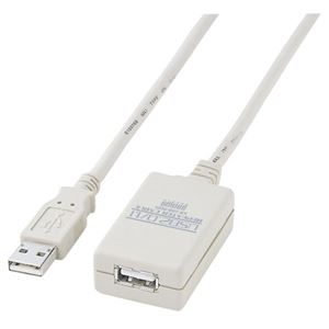 （まとめ）サンワサプライ USB2.0リピーターケーブル（5m） KB-USB-R205【×2セット】