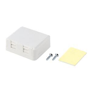（まとめ）サンワサプライ シャッター付ローゼットキット（マグネット付き） LA-RZ-22【×2セット】