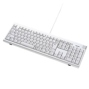 （まとめ）サンワサプライ スタンド付きキーボード（ホワイト） SKB-ST1W【×2セット】