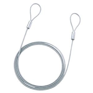 （まとめ）サンワサプライ eセキュリティ（ワイヤー、2.0m・3.5mm） SLE-1W-2【×10セット】