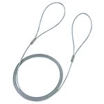 （まとめ）サンワサプライ eセキュリティ（ワイヤー、1.0m・1.6mm） SLE-3W【×10セット】