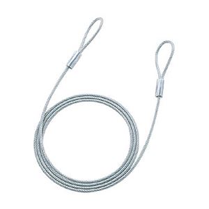 （まとめ）サンワサプライ eセキュリティ（ワイヤー、2.0m・4.6mm） SLE-8W-2【×10セット】