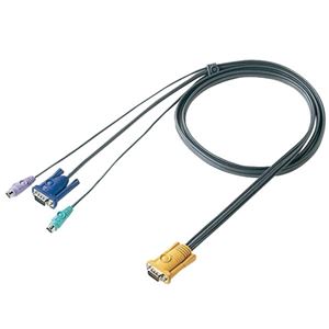 （まとめ）サンワサプライ パソコン自動切替器用ケーブル（1.8m） SW-KLP180【×2セット】