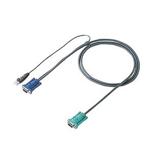 （まとめ）サンワサプライ パソコン自動切替器用ケーブル（3.0m） SW-KLU300【×2セット】