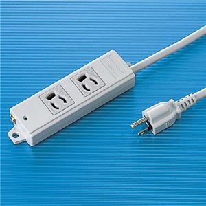 （まとめ）サンワサプライ 工事物件タップ（2個口・3m） TAP-K2-3【×2セット】