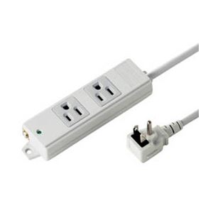 （まとめ）サンワサプライ 工事物件タップ（2個口・1m） TAP-K2NL-1【×2セット】