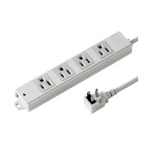 （まとめ）サンワサプライ 工事物件タップ（4個口・1m） TAP-K4NL-1【×2セット】