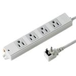 （まとめ）サンワサプライ 工事物件タップ（4個口・1m） TAP-K4NL-1【×2セット】
