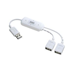 （まとめ）サンワサプライ USB2.0ハブ（2ポート・ホワイト） USB-HUB228WH【×2セット】